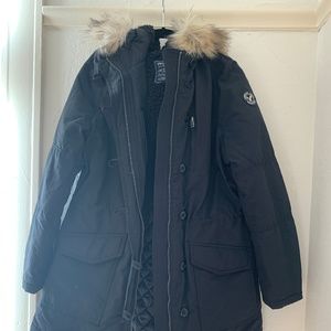 Black Lined Winter Coat